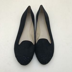 NINE WEST Black Jewel tipped flat